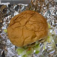 Soggy greasy burger at Mr. Veg'n in Houston