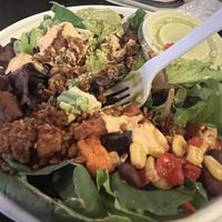 Walnut taco meet salad with add on of tofuu  at BARE Blends in Latham