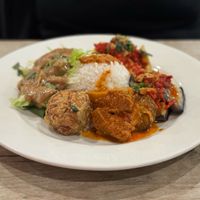 Vegan nasi padang at Waroeng Padang Lapek in The Hague