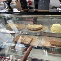 Vegan vanilla cheesecake and lemon sponge  at Fika in Liverpool