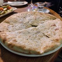 Mushroom bread. A regional dish! at Cafe Laila in Mestia