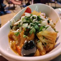 Eggplant olive ragu. Very little of either ingredient in it, but tasty at Cafe Laila in Mestia