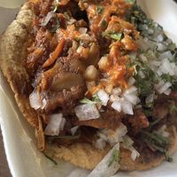 Tostada de "asada" de hongos   at Tacongo in Tijuana
