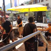 Outdoor seating at Little Thai in Interlaken