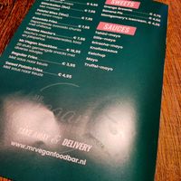 Back of menu at Mr. Vegan Foodbar in Apeldoorn