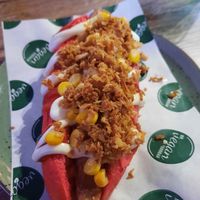 Sweet hotdog at Mr. Vegan Foodbar in Apeldoorn