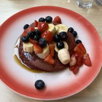 Vegan blue magic deluxe 🥞  at Moak Pancakes - Pijp in Amsterdam