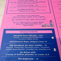 Favourites Menu  at Moak Pancakes - Pijp in Amsterdam