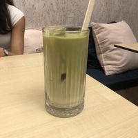 matcha latte  at Moak Pancakes - Pijp in Amsterdam