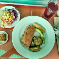 Meal of day, Oct 2023 at Natural Food Plaza & Rincon Vegetariano in Armenia