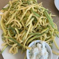 fried zucchini   at Alexandros Cafe in Paros