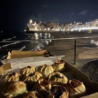 Vegan Empanadas overlooking sitges😄 at Tanto Gusto in Sitges