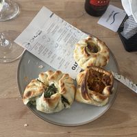 All three vegan empanadas, the mushroom and garlic is to die for!  at Tanto Gusto in Sitges