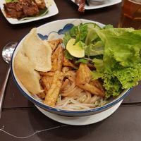 Cao lau at Ken Vegetarian and Coffee in Hoi An