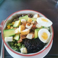 The vegan bowl came with egg and butter on the bread. This is frustrating as their menu has fried rice with egg and an option for without egg so I thought theyd understand this at Ken Vegetarian and Coffee in Hoi An