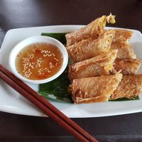 Fried spring rolls at Ken Vegetarian and Coffee in Hoi An