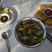 Pho and crispy tofu at Ken Vegetarian and Coffee in Hoi An