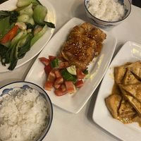 Mock duck, tofu peanut, bok choy   at Ken Vegetarian and Coffee in Hoi An