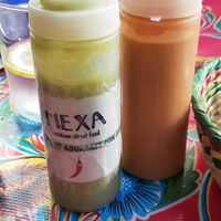 Avocado Creme und scharfe Tomatensalsa at Mexa in Estepona