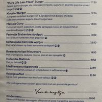 Menu  at Klooster Nieuwkerk in Goirle