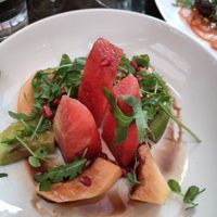 Melon salad as a starter (bit boring) at Magnolia in Rhenen