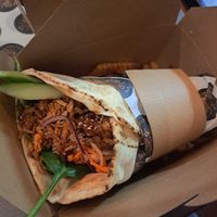 Mock chicken wrap at Salt & Pepper in Manchester