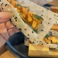 Sesame rice wrap around tofu taco  at Earls Kitchen + Bar in Burlington