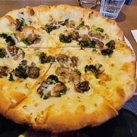 Vegan kale mushroom pizza at Earls Kitchen + Bar in Burlington