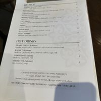Menu  at Damascus in Wellington