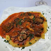 Polenta with mushrooms   at Café Cortina in Farmington Hills