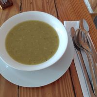 Quinoa soup at Comedor Vegetariano El Mandala in Palmira