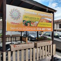Exterior sign at Comedor Vegetariano El Mandala in Palmira