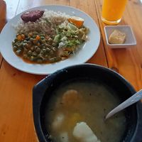 Lunch time menu at Comedor Vegetariano El Mandala in Palmira