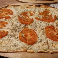 Flammkuchen Basilikum, vegan at Flammkuchenhaus in Saarbrucken