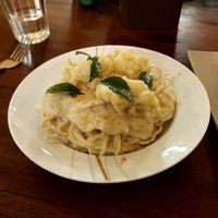 Alfredo cauliflower pasta at Chickpea Eatery Thuan Chay in Hoi An
