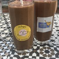 Peanut, banana and choco smoothies  at Chickpea Eatery Thuan Chay in Hoi An
