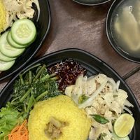 Chicken rice and broth  at Chickpea Eatery Thuan Chay in Hoi An