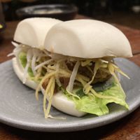 Baos with tempeh, tofu and coconut meat  at Chickpea Eatery Thuan Chay in Hoi An
