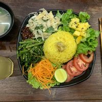 ‘Chicken’ & rice   at Chickpea Eatery Thuan Chay in Hoi An