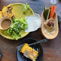 Vietnamese Pancake and Falafel bowl  at Chickpea Eatery Thuan Chay in Hoi An