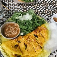 Vietnamese rice pancakes   at Chickpea Eatery Thuan Chay in Hoi An