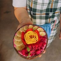 Vegan smoothie bowl at Chickpea Eatery| Fully-vegan restaurant and cooking class at Chickpea Eatery Thuan Chay in Hoi An