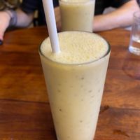 Pineapple, passion fruit and banana smoothie at Chickpea Eatery Thuan Chay in Hoi An