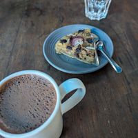 Hot choc and banana cake at Chickpea Eatery Thuan Chay in Hoi An
