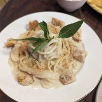 Cauliflower alfredo at Chickpea Eatery Thuan Chay in Hoi An