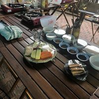 Cooking stations  at Chickpea Eatery Thuan Chay in Hoi An