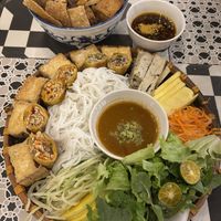 Cao Lao and platter  at Chickpea Eatery Thuan Chay in Hoi An
