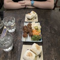 Bao buns and tempeh skewers at Chickpea Eatery Thuan Chay in Hoi An