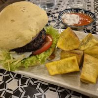 Burger at Chickpea Eatery Thuan Chay in Hoi An