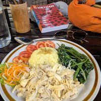 Vegan chicken fried rice (without coriander or cucumber) at Chickpea Eatery Thuan Chay in Hoi An